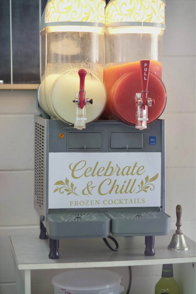 Celebrate and Chill two-bowl frozen cocktail machine with two flavours ready to serve